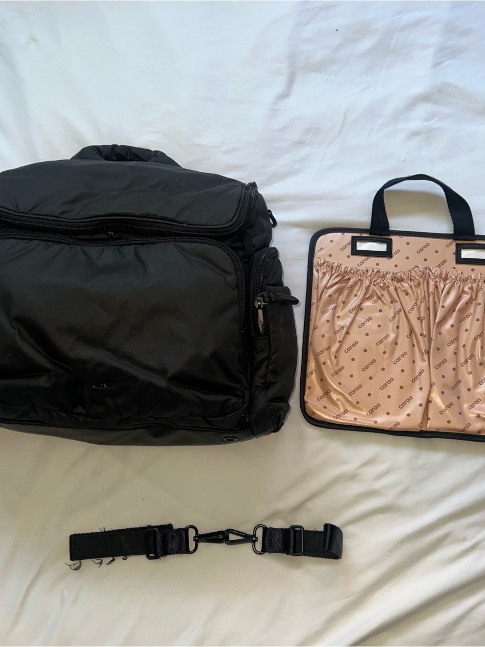 Baby Bag Medium in Black Organic Cotton